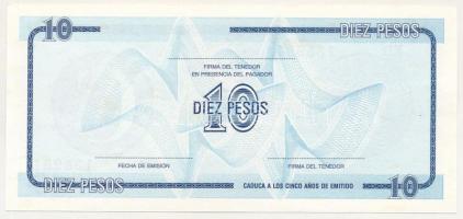 Kuba DN (1985.) 10P "C" deviza tanúsítvány második kiadás T:UNC
Cuba ND (1985.) 10 Pesos ...