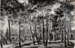 1918 Bályok, Balc (Bihar megye); Dégenfeld-Schomburg (Károlyi) kastély. Levél Wilczek Emma grófnőnek / castle. Letter to Countess Emma Maria Helene, Gräfin von Wilczek