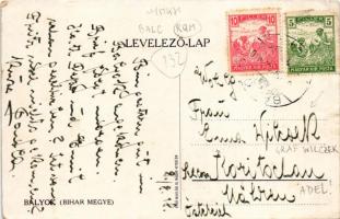 1918 Bályok, Balc (Bihar megye); Dégenfeld-Schomburg (Károlyi) kastély. Levél Wilczek Emma grófnőnek...