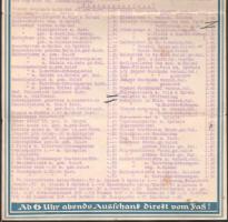 Münchner Löwenbräu, Hans Krauß Stuttgart német nyelvű étlap, hajtva, kissé foltos, 42x23 cm