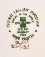 Zsolnay Exclusiv ékszeres tálca d: 11,5 cm + pohár m: 6,5 cm