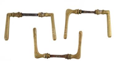 3 pár régi réz kilincs