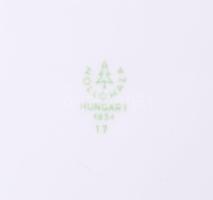 Hollóházi népi mintás Csepel Művek emblémás tányér. Matricás, jelzett, hibátan 24 cm Eredeti dobozáb...