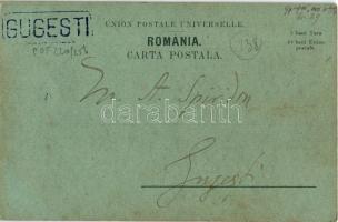 1901 Bucharest, Bukarest, Bucuresti, Bucuresci; Gara de Nord / Bahnhof. Mondschein / railway station...