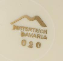 Bavaria mid-century csésze alátéttel. Jelzett, kopással, d: 15 cm