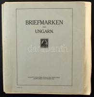 1874-1941 Magyar gyűjtemény előnyomott osztrák albumban, benne sorok, hiányos sorok, néhány hírlapbé...