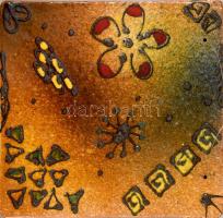 Sarkadi mázas csempe, jelzés nélkül, 22x21 cm