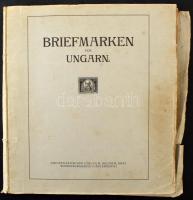 1874-1944 Magyar gyűjtemény előnyomott osztrák albumban + 2 kis tasakban, benne sorok, sor töredékek...
