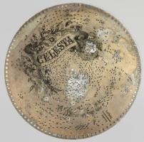 cca 1890-1900 Celesta music box hanglemez, d: 40 cm