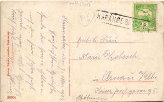 1915 Karánsebes, Caransebes; Fő tér, Gutschmied Lajos, Wenzel G. üzlete, piac. Halász Nándor kiadása...