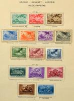 1871-1945 Magyar gyűjtemény maradvány előnyomott albumlapokon, berakólapon, jobb kiadásokkal, értéke...