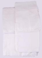 cca 1940 Ágyneműhuzat garnitúra singolt széllel, 2 párnahuzat, 1 kispárnahuzat, 1 dunnahuzat, jó áll...