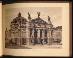 cca 1930 Lwów (Lviv, Lemberg) városát bemutató album 16 db fekete-fehér képpel, Kraków, Salon Malarz...