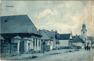 1918 Bereck, Bereczk, Bretcu; utca, templom / street view, church (r)