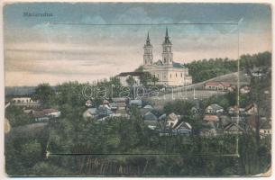 Máriaradna, Radna (Lippa, Lipova); Kegytemplom. leporellólap 10 képpel (a füzetke már nincs rögzülve, kijön) / pilgrimage church. leporellocard with 10 pictures (b)