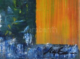 Leszkoven Tamás (1976-): Geometria (cím nélkül). Akril, vászon. Jelzett. 40×40 cm