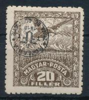 Debrecen II 1919 20f fényes papíron fordított felülnyomással / Mi 83 with inverted overprint, Sign: Bodor