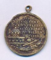 Ausztria 1898. "Ferenc József 50 éves uralkodásának évfordulója" réz medál T:F ph.
Austri...