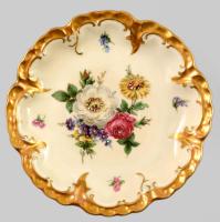 Oscar Schlegelmilch pralinékínáló szett, 6 tányérral, jelzett, d: 8-16 cm