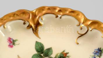 Oscar Schlegelmilch pralinékínáló szett, 6 tányérral, jelzett, d: 8-16 cm