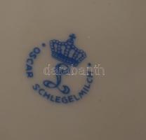 Oscar Schlegelmilch pralinékínáló szett, 6 tányérral, jelzett, d: 8-16 cm