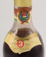 1981 3 puttonyos Tokaji aszú bontatlan palack