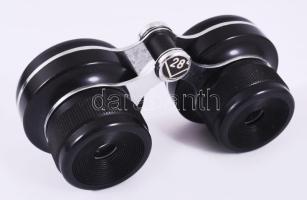 Színházi látcső, szép bőr tokkal, 2,3x40. Jó állapotban