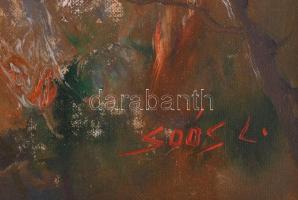 dr. Soós László (1944-2019): Hangulatos táj. Olaj, vászon, kartonon. Jelzett. Dekoratív fakeretben. ...