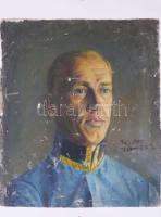 Reischer jelzéssel: Osztrák-magyar katonatiszt portréja, Taskend (Taskent, Oroszország), 1915. Olaj, vászon, kisebb sérülésekkel, 34x29,5 cm. Modern képkeretben.