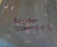 Reischer jelzéssel: Osztrák-magyar katonatiszt portréja, Taskend (Taskent, Oroszország), 1915. Olaj,...