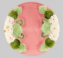 Női arcképes fajansz tál. Mázas, hibátlan. d: 20 cm