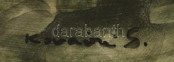 Nagy méretű fajansz tál. Kézzel festett, j.n. kis mázhibával 30 cm