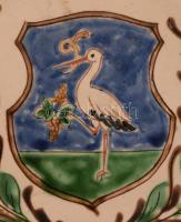 Rendőri vezetők sporttalálkozója, 2000. Eger. Ngy méretű kerámia tál. Kézzel festett, jelzett, varga...