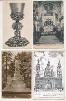 BUDAPEST - 14 db RÉGI város képeslap, közte belsők / 14 pre-1945 town postcards, with interiors