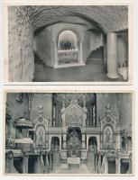 BUDAPEST - 14 db RÉGI város képeslap, közte belsők / 14 pre-1945 town postcards, with interiors