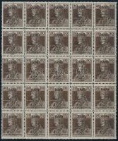Kolozsvár 1919 Károly 20f 25-ös tömb / block of 25 Signed: Bodor