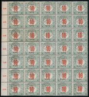 Kolozsvár 1919 Portó 10f 35-ös tömb / block of 35 Signed: Bodor