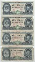 1975. 20Ft (4x) T:F-G egyik szép papír Adamo F16