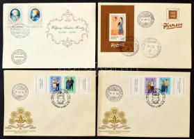 50 db FDC a 80-as 90-es évekből, közte néhány bélyegzés nélküli