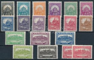 1926-1928 Pengő-fillér 19 db bélyeg (70f szakadt) / Mi 411-420, Mi 425-426 + Mi 450-453 (Mi 426 torn)