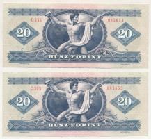 1980. 20Ft (2x) sorszámkövetők "C 355 085654 - C 355 085655" T:XF szép papír
Adamo F17