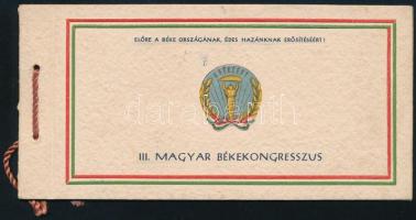 1952 III. Magyar Békekongresszus küldöttigazolvány, Benke Valéria bélyegzett aláírásával