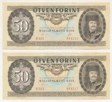 1989. 50Ft (2x) sorszámköveők "D 333 004217 - D 333 004218" T:XF
Adamo F23