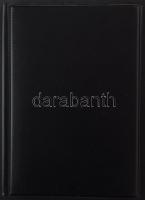 Közepes A/5-ös 10 fekete lapos berakó, fekete műbőr borítású