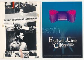 17 db MODERN filmművészeti kiállítás, reklám képeslap / 17 modern film and advertisement cards