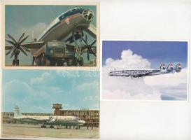 10 db MODERN repülés és űrhajózás képeslap / 10 modern airplane and astronauts postcards