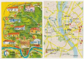 12 db MODERN térképes motívum képeslap / 12 modern map motive postcards