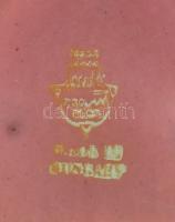 Zsolnay kisplasztika - Őzpár. Eozin mázakkal fedett finomfajansz, jelzett, fülön felületi sérüléssel...