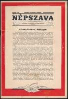 1928 Népszava alkalmi szám, 1928. április 8., Herz Gyula nyomdász működésének 50 éves jubileumára, Bp., Világosság-ny., 20 p. Tűzött papírkötés, sérüléssel, a címlapon kisebb foltokkal.