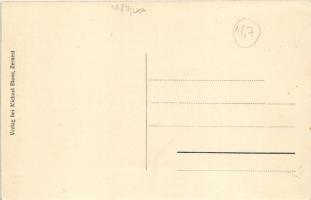 Zernest, Zernyest, Zarnesti; Királykő-hegység, Nagy- és Kis-Királykő csúcs télen. Michael Bloos kiad...